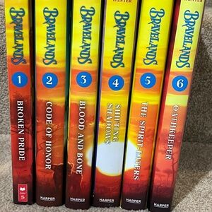 Harper Bravelands Series with Vibrant Yellow and Red Covers